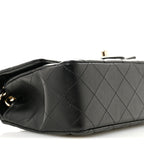 Lambskin Quilted Mini Rectangular Flap Black