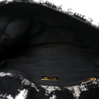 Tweed Quilted Maxi Chanel 19 Flap Black White