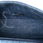 Denim CC Quilted Mini Square Flap Blue