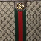 GG Supreme Monogram Web Medium Savoy Trolley Beige Ebony