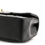Lambskin Quilted Mini Rectangular Flap Black