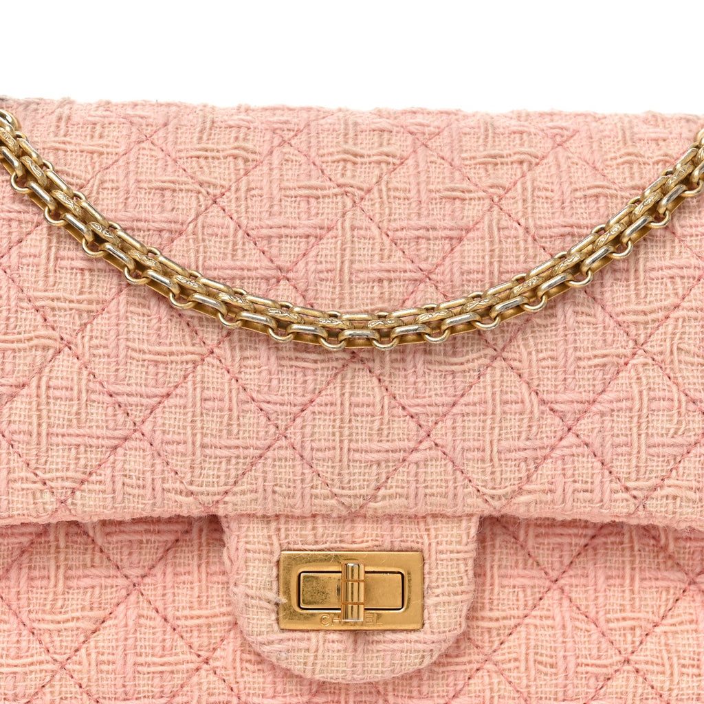 Wool Tweed Quilted 2.55 Reissue 225 Flap Light Pink