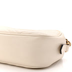Calfskin Matelasse Small GG Marmont Chain Shoulder Bag White