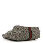 GG Supreme Monogram Medium Ophidia Shopping Tote Brown