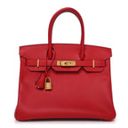 Epsom Birkin 30 Rouge Casaque