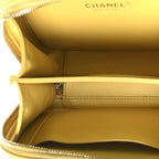 Caviar Quilted Small CC Filigree Vanity Case Yellow
