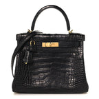 Matte Alligator Kelly Retourne 28 Black