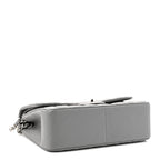 Caviar Quilted Jumbo Double Flap Grey