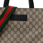 Soft GG Supreme Monogram Web Vertical Tote Black