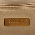Lambskin Quilted Medium Chanel 19 Flap Beige