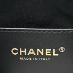 Washed Denim Quilted Mini Chanel 25 Handbag Black