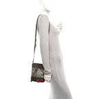 GG Supreme Monogram Web Mini Ophidia Bucket Bag Brown