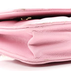 Caviar Quilted Wallet on Chain WOC Light Pink