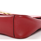 Calfskin Matelasse Small GG Marmont Shoulder Bag Hibiscus Red