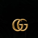 Velvet Matelasse GG Marmont Clutch Black