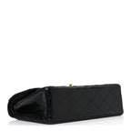Lambskin Quilted Small Double Flap Black
