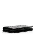 Lambskin Camellia Studded Wallet on Chain WOC Black