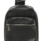 Guccissima Sling Backpack Black