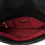 Goatskin Quilted Large Chanel 19 Flap Black