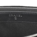 Grained Calfskin Quilted Boy Phone Holder Wallet On Chain Black