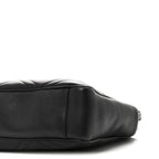 Calfskin Matelasse Medium GG Marmont Open Top Shoulder Bag Black