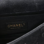 Denim Quilted Denim Mood Mini Rectangular Flap Black Multicolor