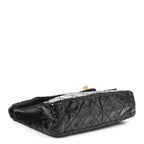 Distressed Patent Quilted 2.55 Reissue 226 Flap Black