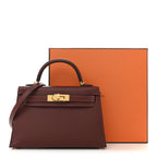 Madame Calfskin Mini Kelly Sellier 20 Rouge H