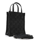 Denim GG Monogram Dollar Calfskin Mini Ophidia Tote Black Grey
