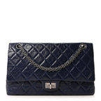 Aged Calfskin Quilted 2.55 Reissue 226 Flap Dark Blue
