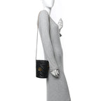Calfskin Matelasse Mini GG Marmont 2.0 Bucket Bag Black
