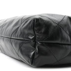 Shiny Calfskin Quilted Small Chanel 22 Black