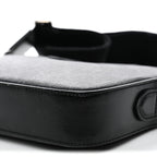 GG Supreme Monogram Azalea Calfskin Retro Interlocking G Wristlet Shoulder Bag Black
