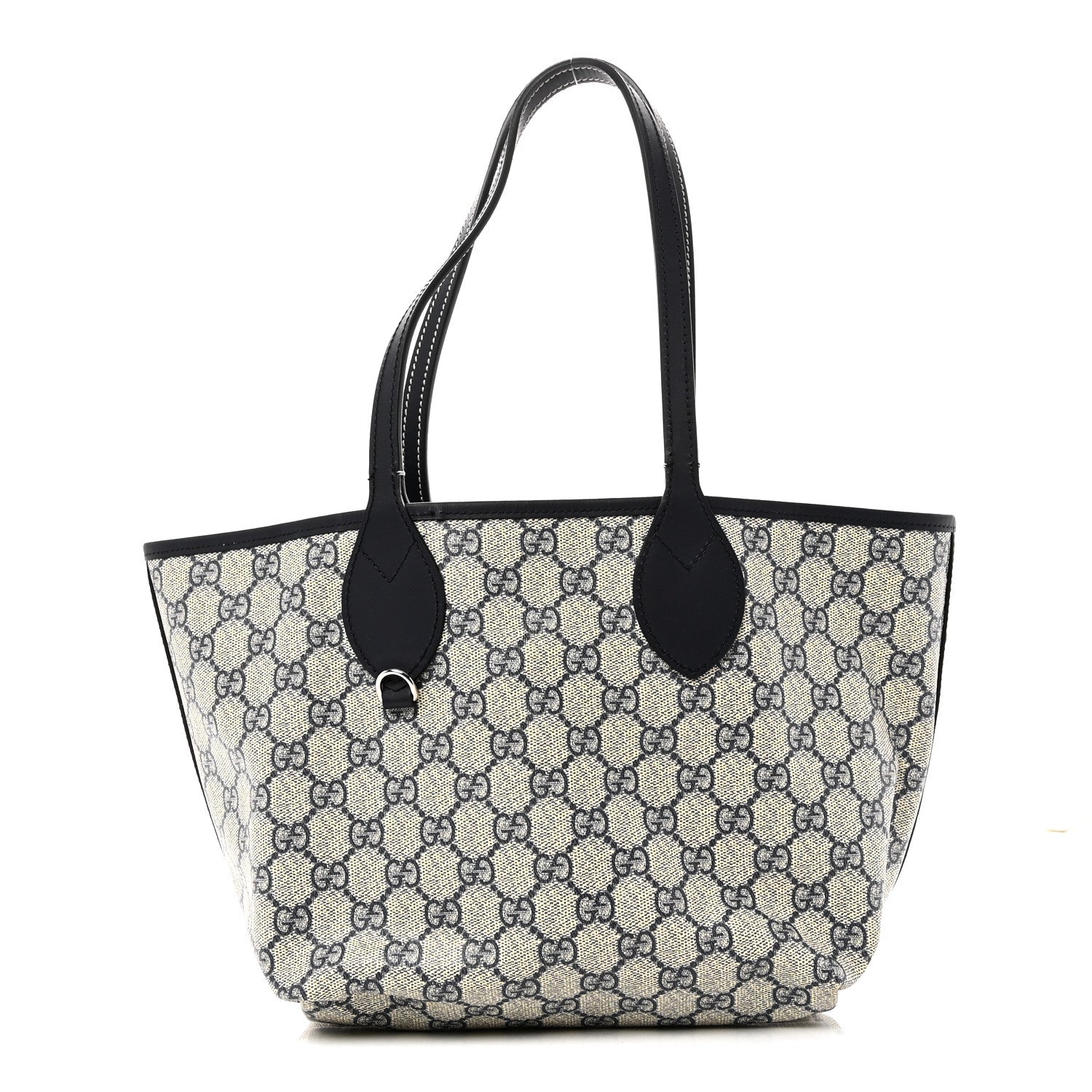 GG Supreme Monogram Denim Small Totissima Reversible Tote Beige Blue