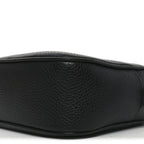 Pebbled Calfskin Small Soho Disco Bag Black