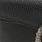 Dollar Calfskin Crystal Super Mini Dionysus Shoulder Bag Black