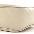Pebbled Calfskin Small Soho Disco Bag Off White