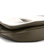 Shiny Nappa Calfskin Paseo Satchel Dark Khaki