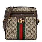 GG Supreme Monogram Web Small Ophidia Messenger Bag Brown