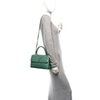 Lambskin Quilted Small Trendy CC Flap Dual Handle Bag Light Green