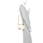 Caviar Quilted Small Boy Flap White
