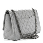 Metallic Aged Calfskin Quilted 2.55 Reissue 226 Flap Silver