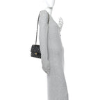 Lambskin Quilted Small Double Flap Black