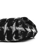Tweed Quilted Large Chanel 19 Flap Black White
