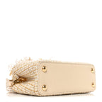 Tweed Taurillon Capucines BB Beige