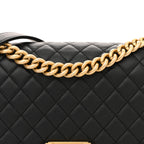 Caviar Quilted Medium Boy Flap Black
