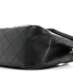 Lambskin Quilted Mini Square Flap Black