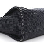 Mixed Fibers Calfskin Small Deauville Tote Black