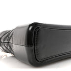 Aged Calfskin Chevron Quilted Medium Gabrielle Hobo Black