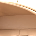 Caviar Quilted Medium Double Flap Beige